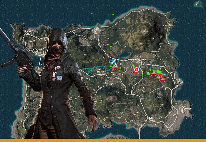 PUBG Match Telemetry Map